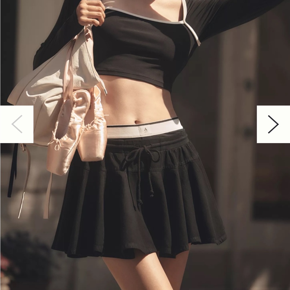 NWT Daily Practice Anthropologie Black court Skirt Size XL